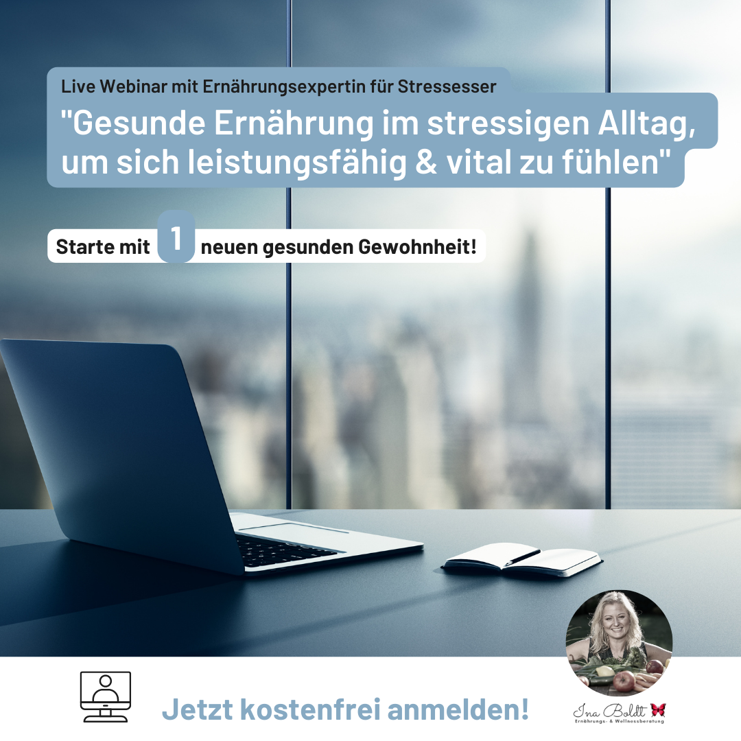 Webinar plain Live Webinar mit Stressesser-Expertin Ina Boldt